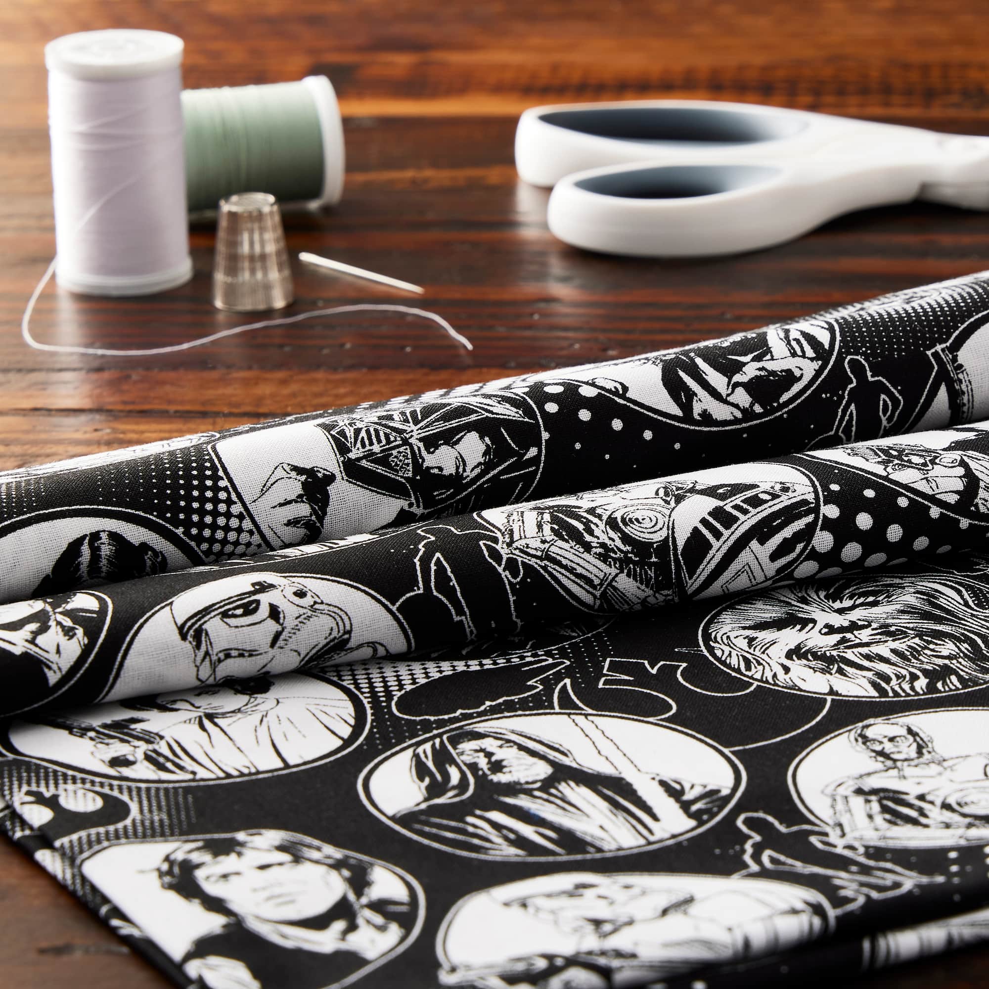 Camelot® Fabrics Star Wars™ Characters in Circles Cotton Fabric